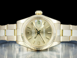 Rolex Datejust Lady 26 18kt Gold Champagne Oyster 6916 Crissy